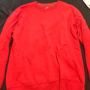 Red crew neck